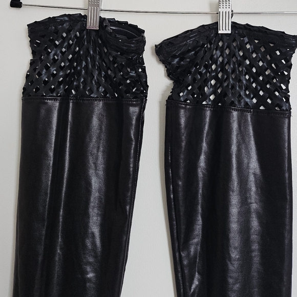 Dolls Kill | Accessories | Black Faux Leather Dance Wear Rave Thigh ...